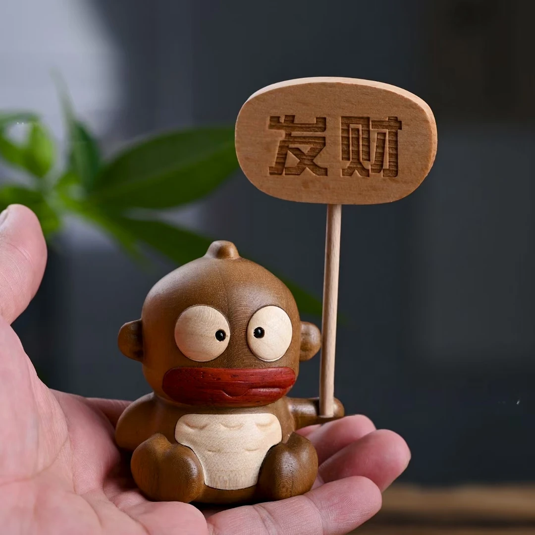 木实木雕刻卡通动物神奇宝贝丑鱼宠物