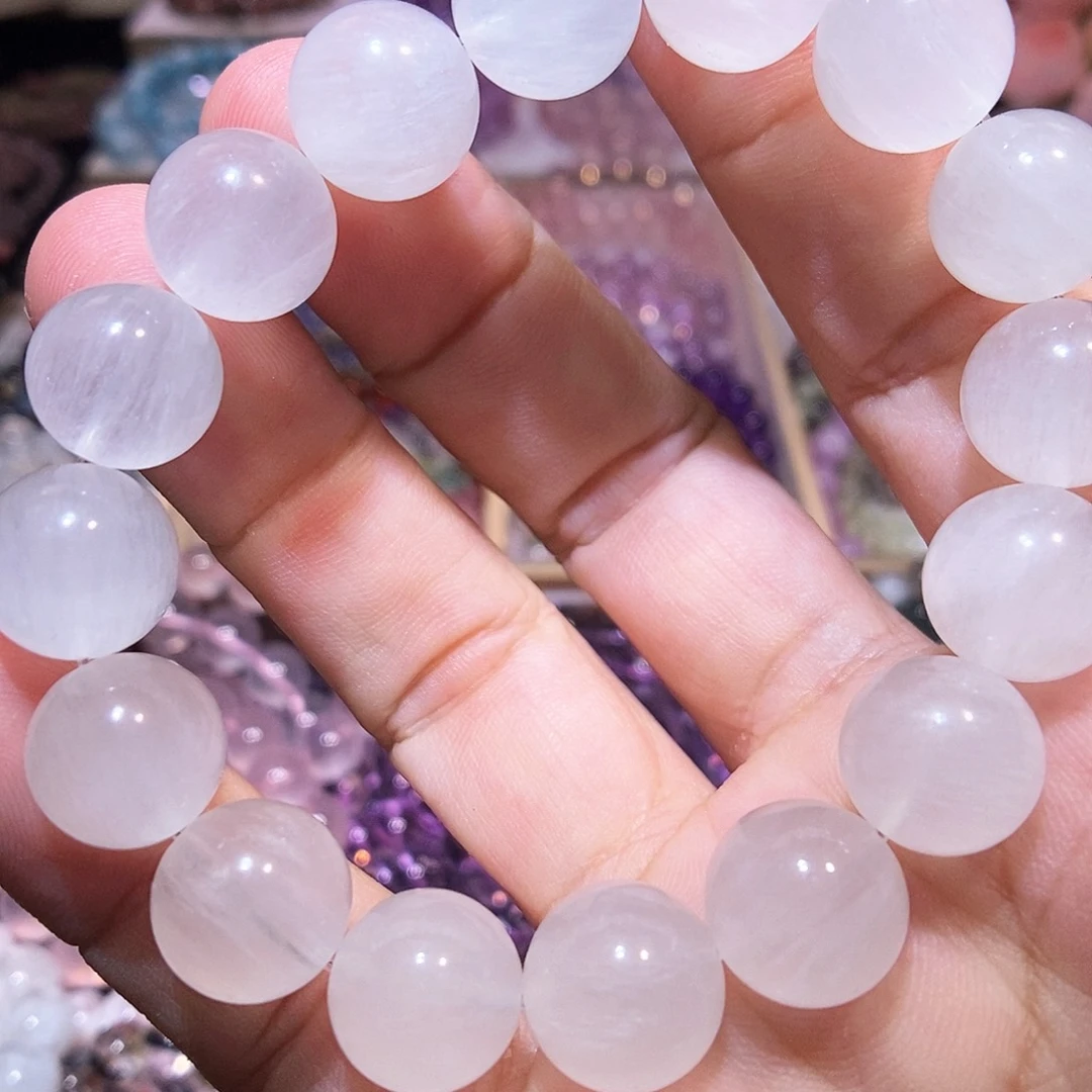 未镶嵌手链水晶白萤石12.5mm