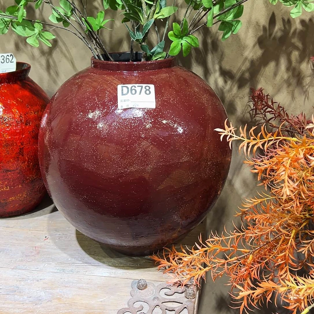 瓶D678高32口12陶瓷花瓶无孔