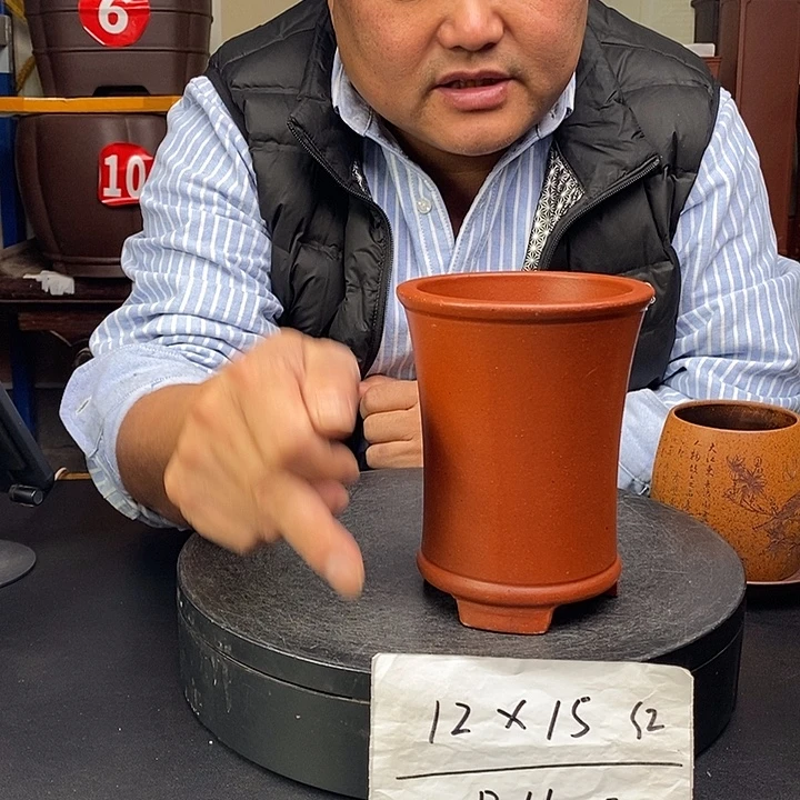 紫砂花盆货号一只H005