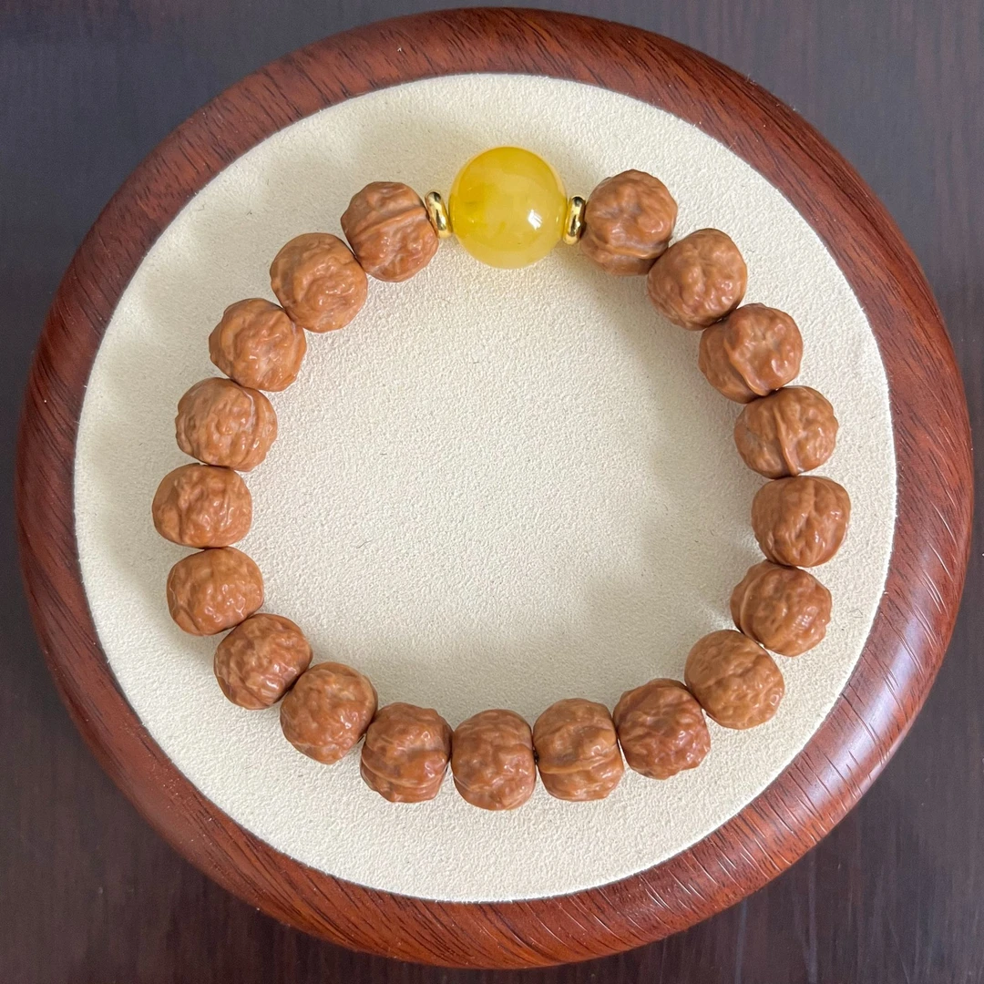 猴头手串蟾宗微微瑕11-13MM左右