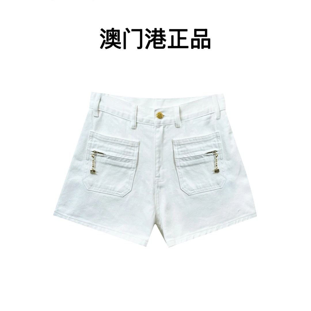 澳门港正品高级设计师设计简约大气时尚高级牛仔短裤#KZ-31