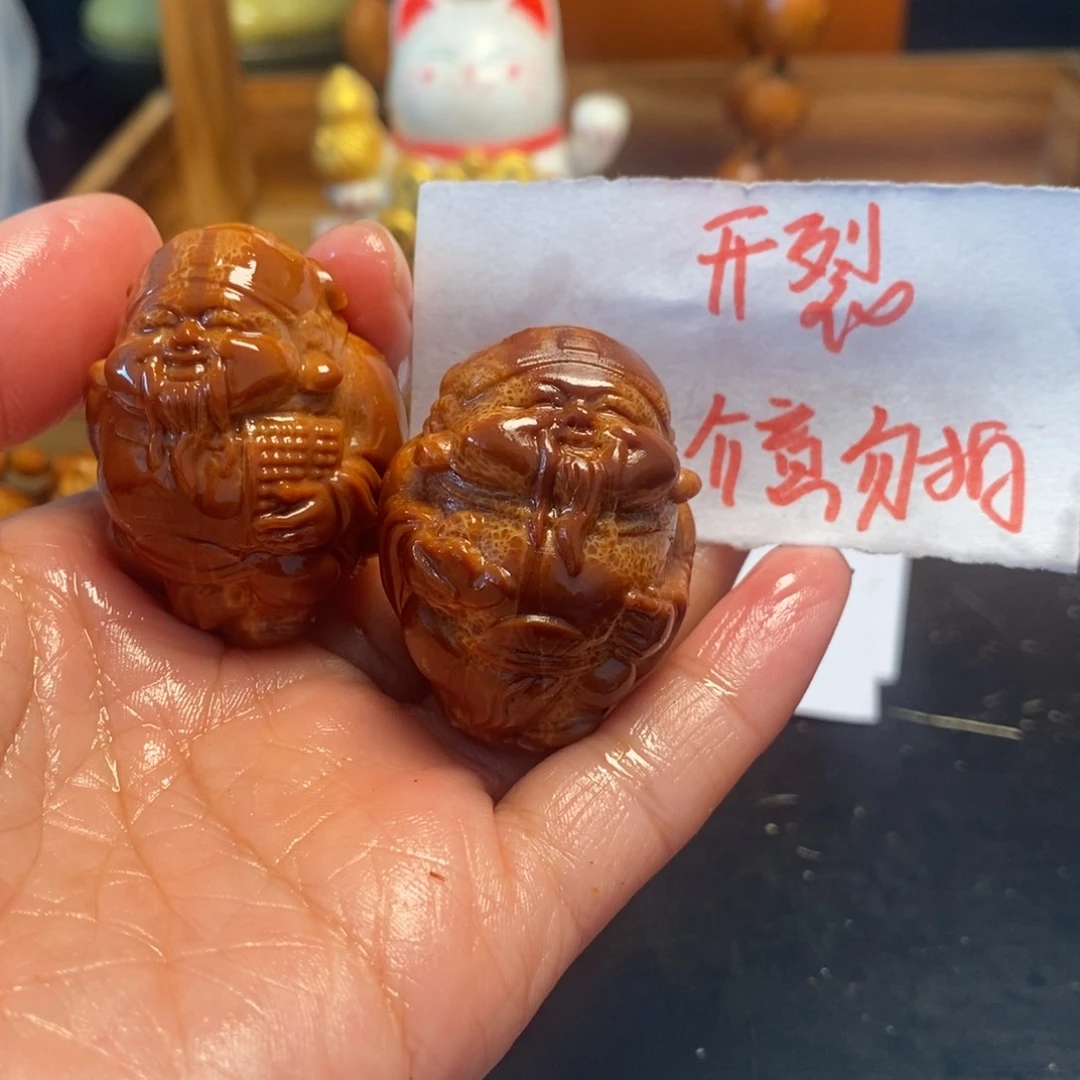 橄榄核手串/手链财神手球，开裂