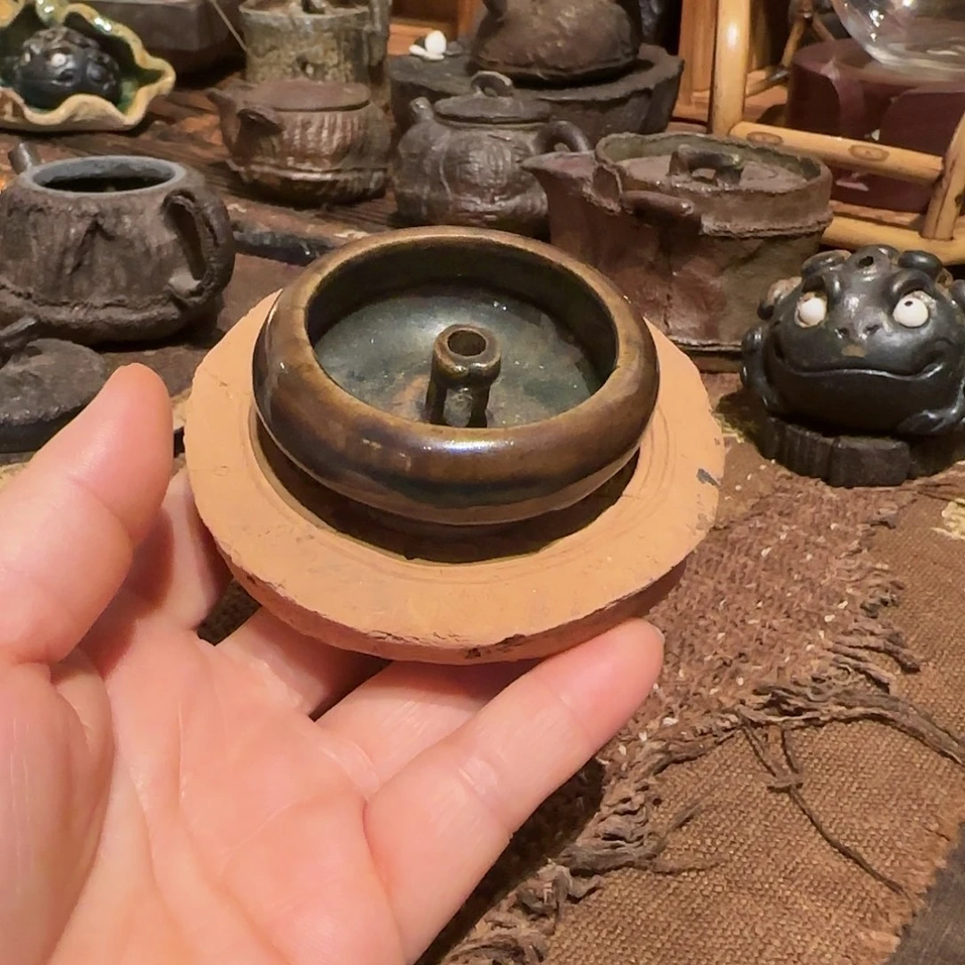 紫砂茶案油灯套组