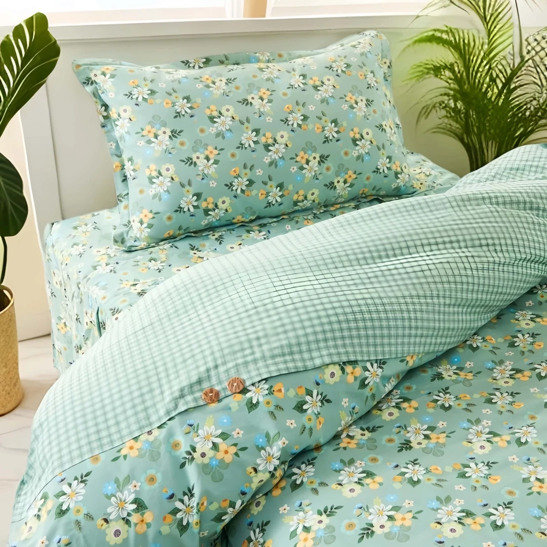 单人纯棉被罩（微瑕拼接）家用宿舍印花碎花亲肤斜纹加厚四季被罩