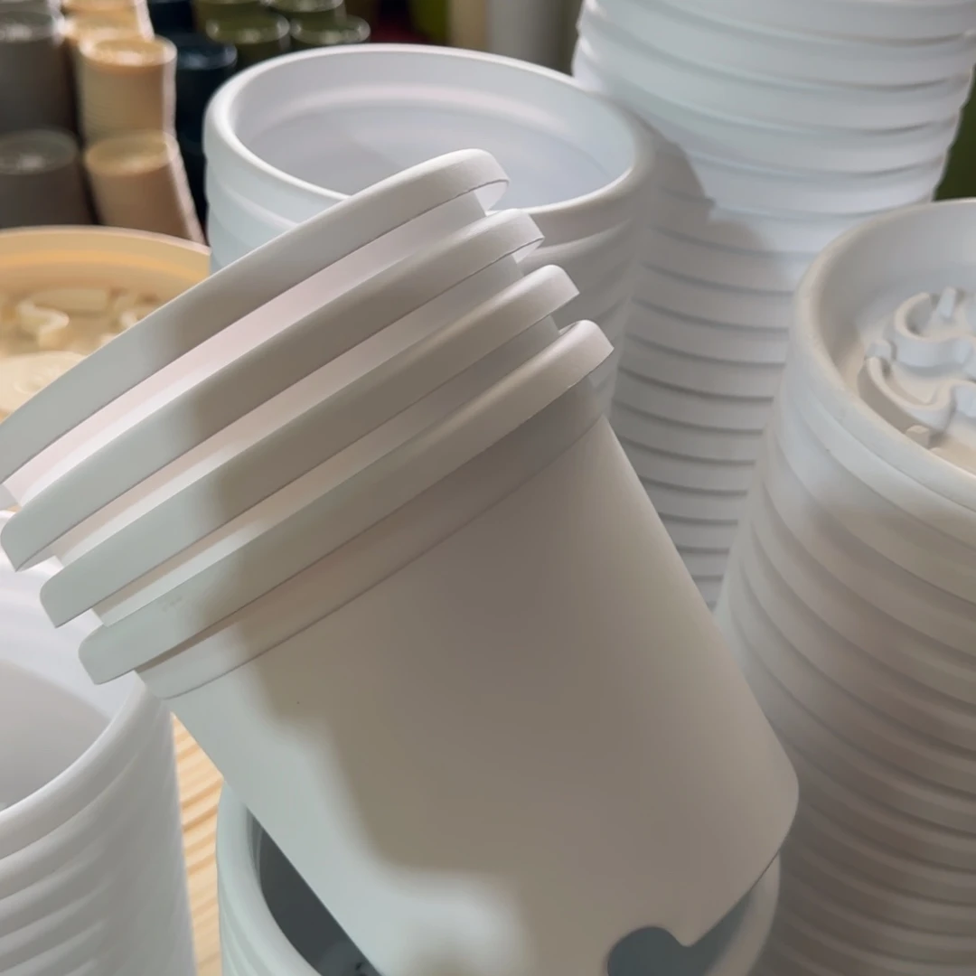 树脂四季盆2#带拖纯白6