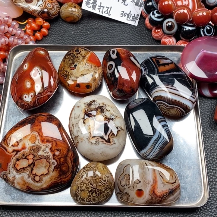 博***主玛瑙/玉髓未镶嵌颈饰