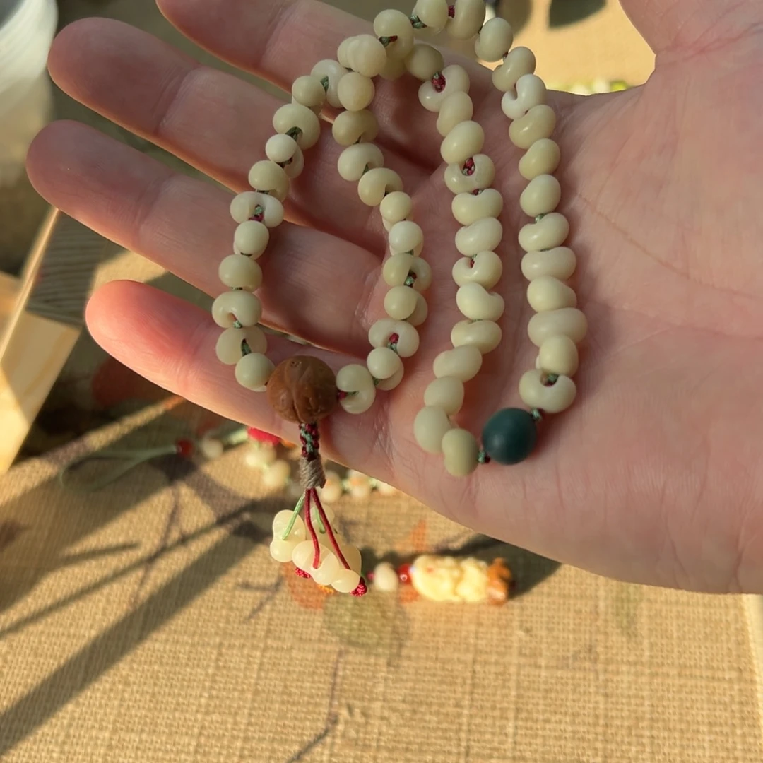 木质金佛草掏芯手持串