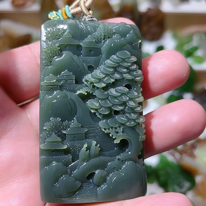 和田玉（青玉）未镶嵌颈饰