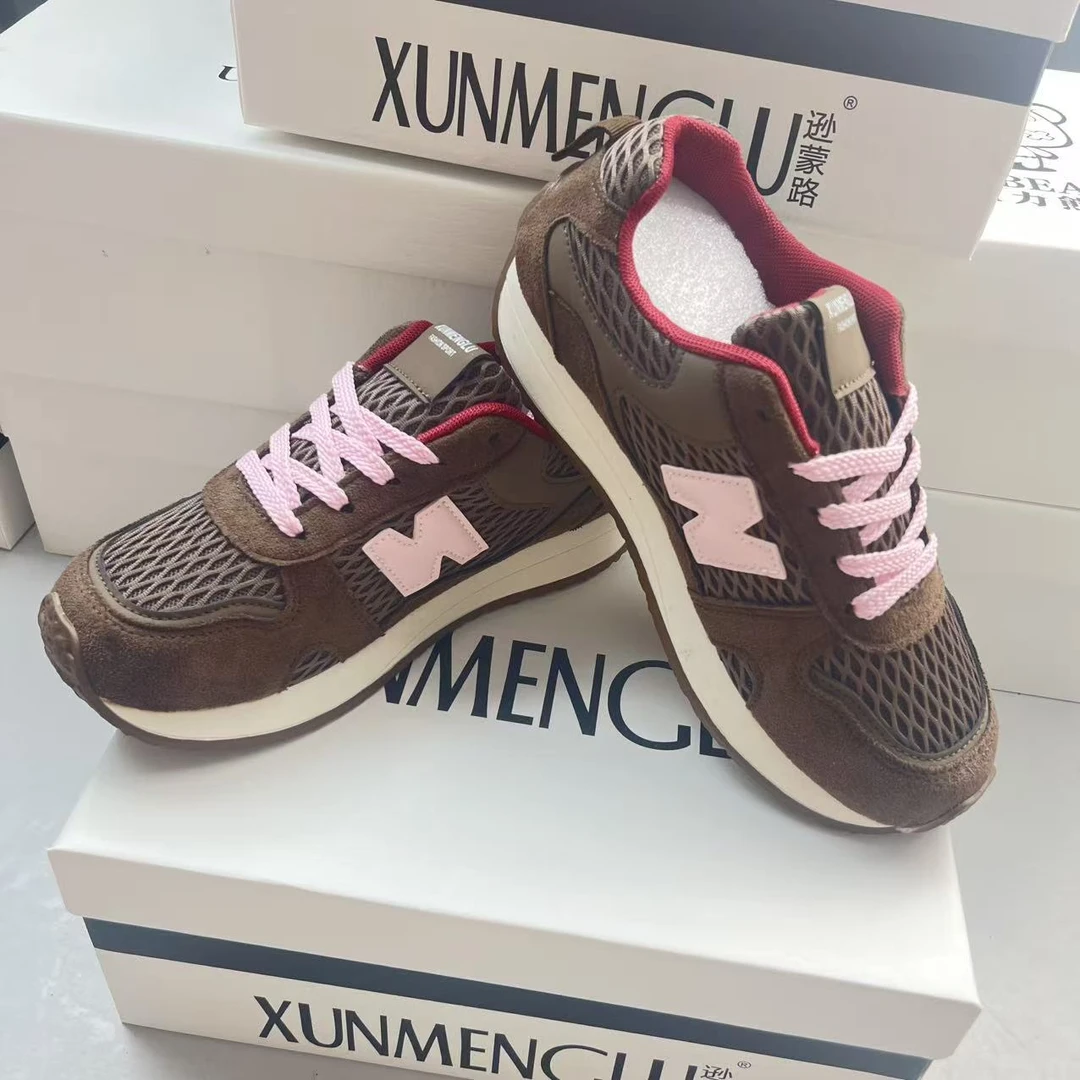 拼色鞋子圆头女鞋时尚休闲鞋女款舒适阿甘鞋66605