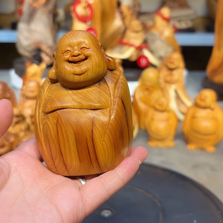 柏木太行崖柏弥勒佛