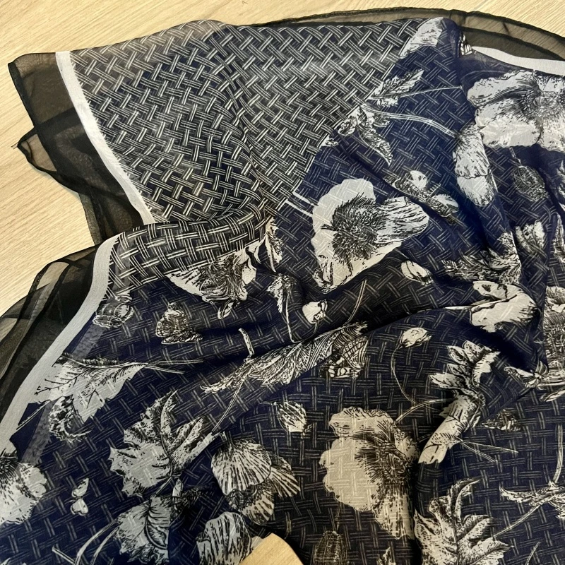 【仰春苔】乔其160*50长巾春夏比肩丝巾防晒洋气时髦