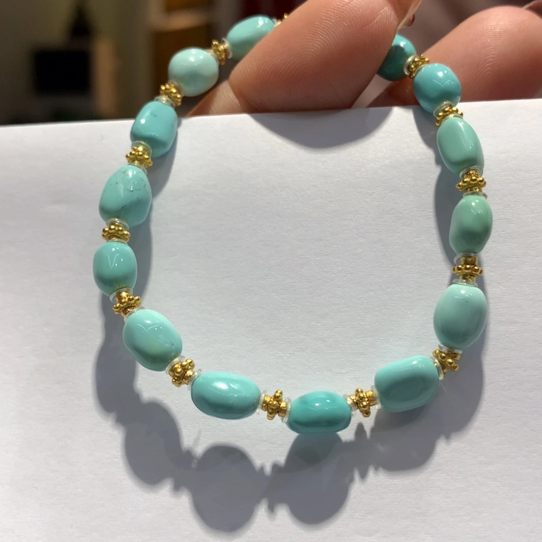 银S925镶嵌绿松石单圈