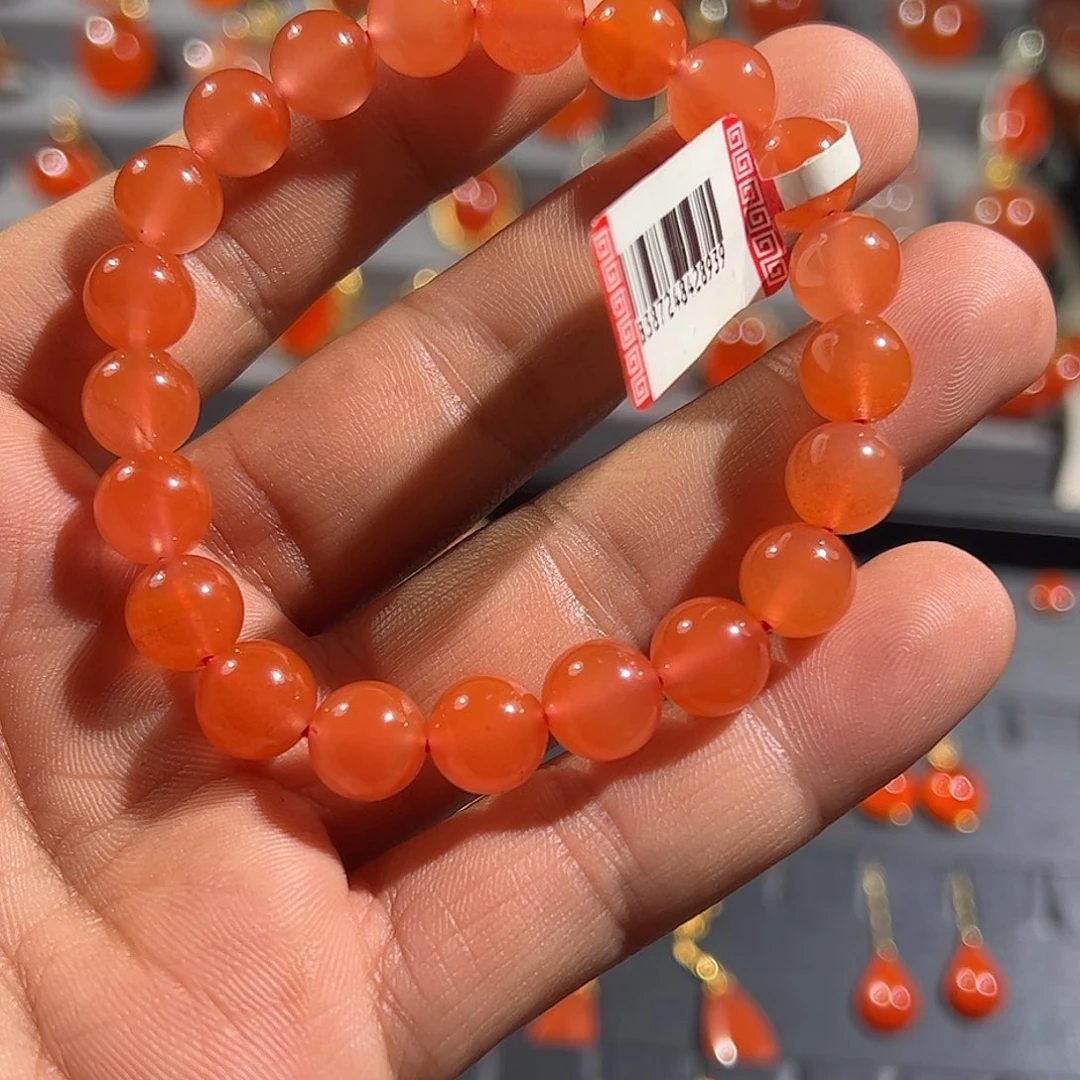 南红玛瑙未镶嵌手链