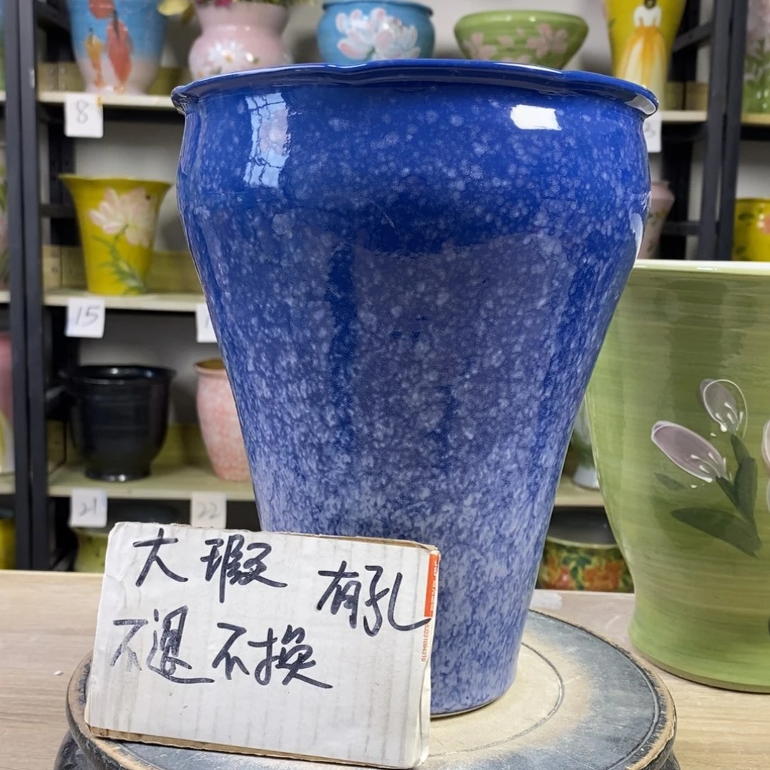 景德镇手工手绘陶瓷花盆