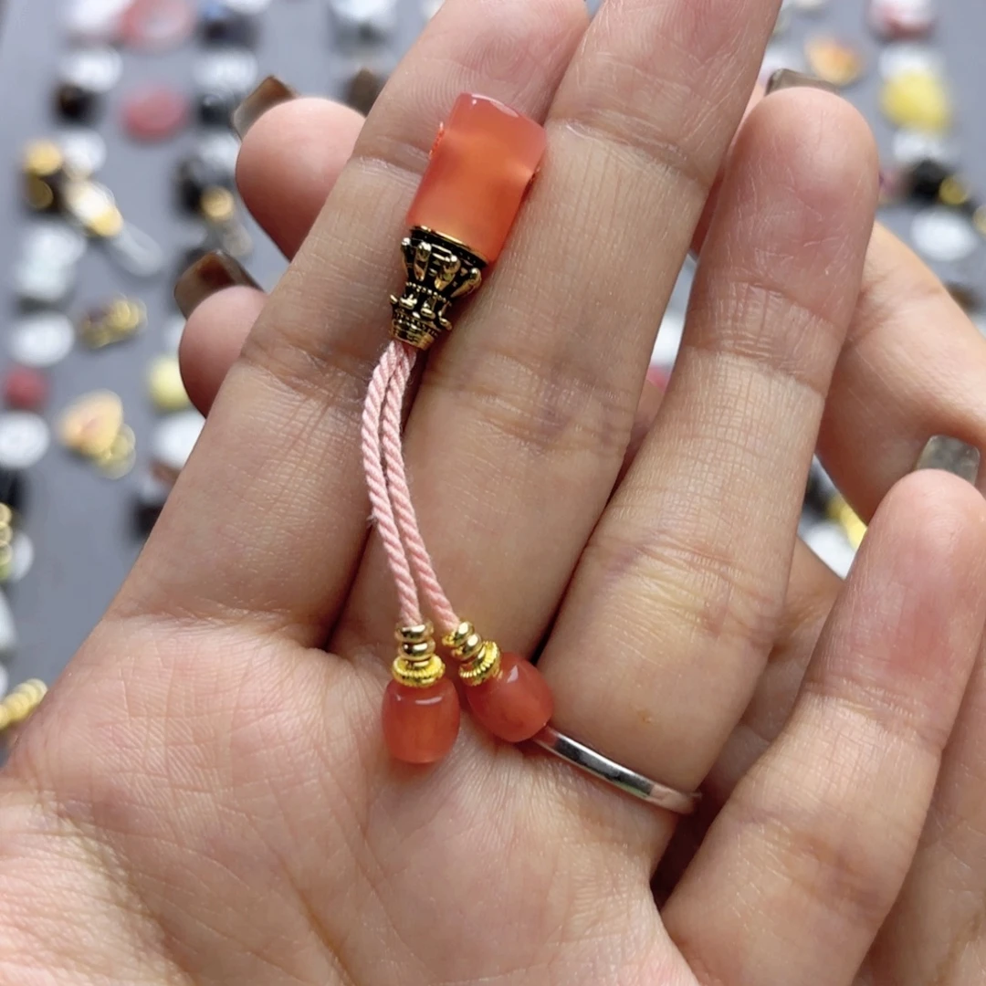 玛瑙/玉髓未镶嵌文玩配饰适配3-6mm的串