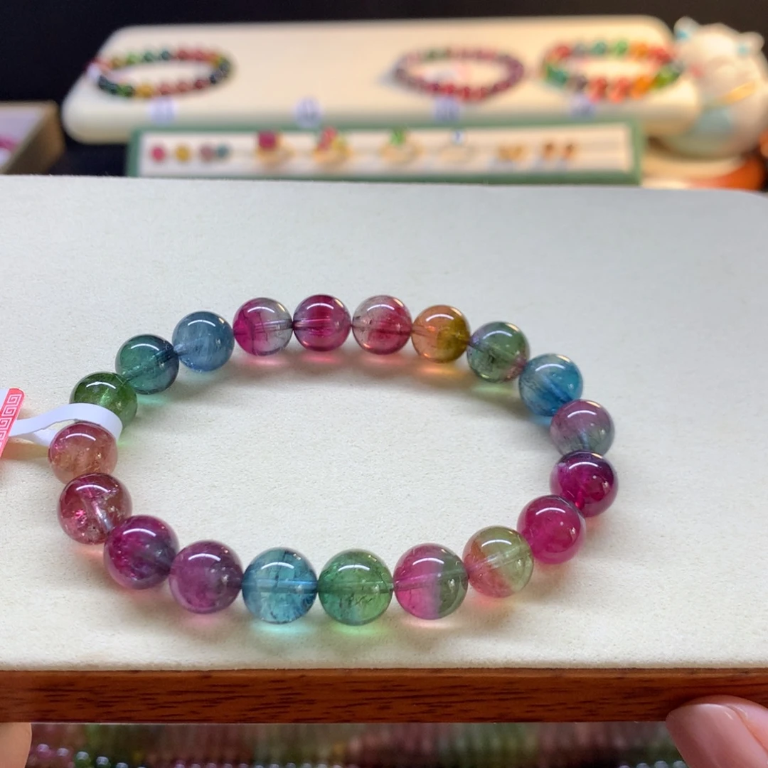 手串碧玺未镶嵌西瓜9.5mm