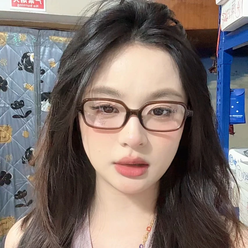 海妖一体式拉美气质复古百搭高度数纯欲眼镜蓝光49-18-142