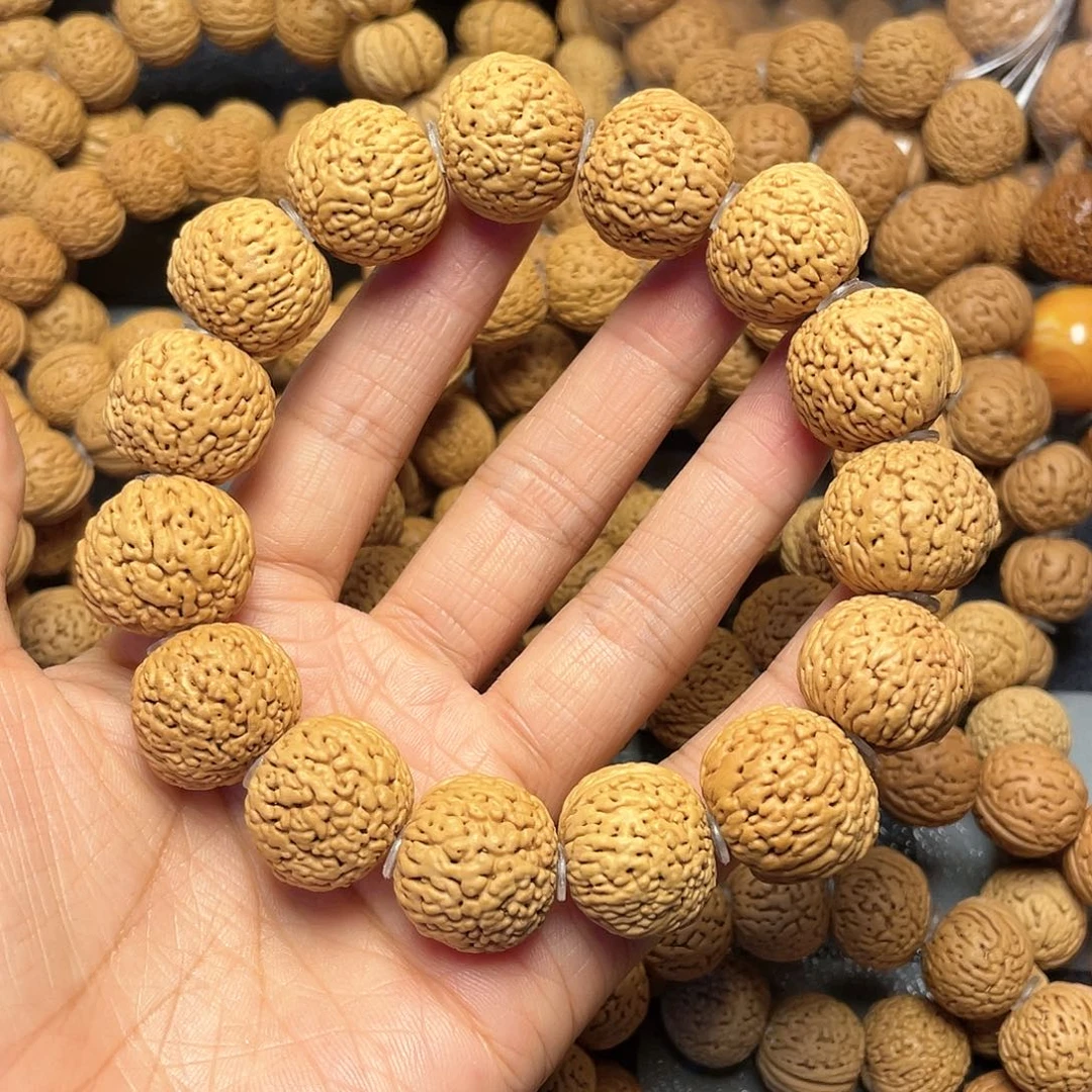 桃核手串邡**葙19.2龙鳞凤尾手串