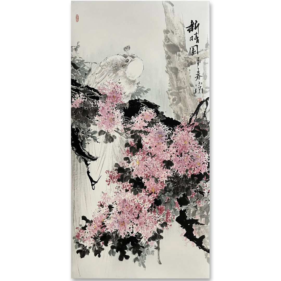 姚永权+四尺137*69厘米+孔雀