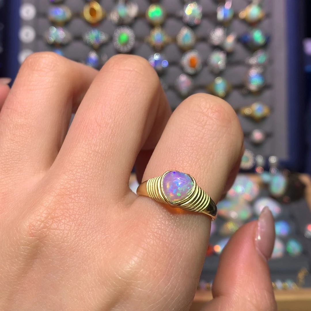 银S925镶嵌欧泊戒指款式