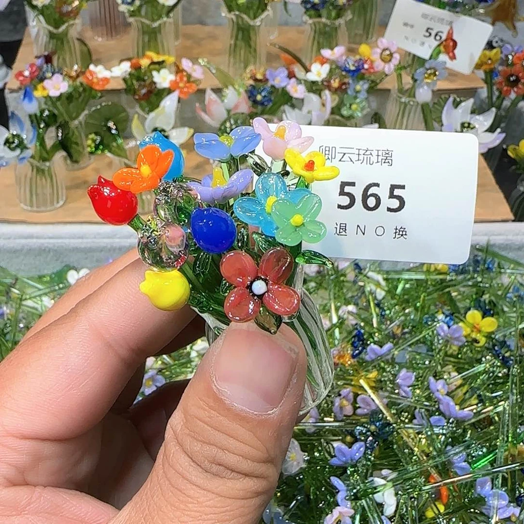 琉璃手工艺品565插花