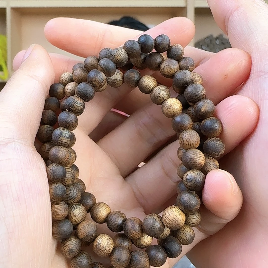 手串沉香乌身圆叶子卡6保12克+多样性发货一条