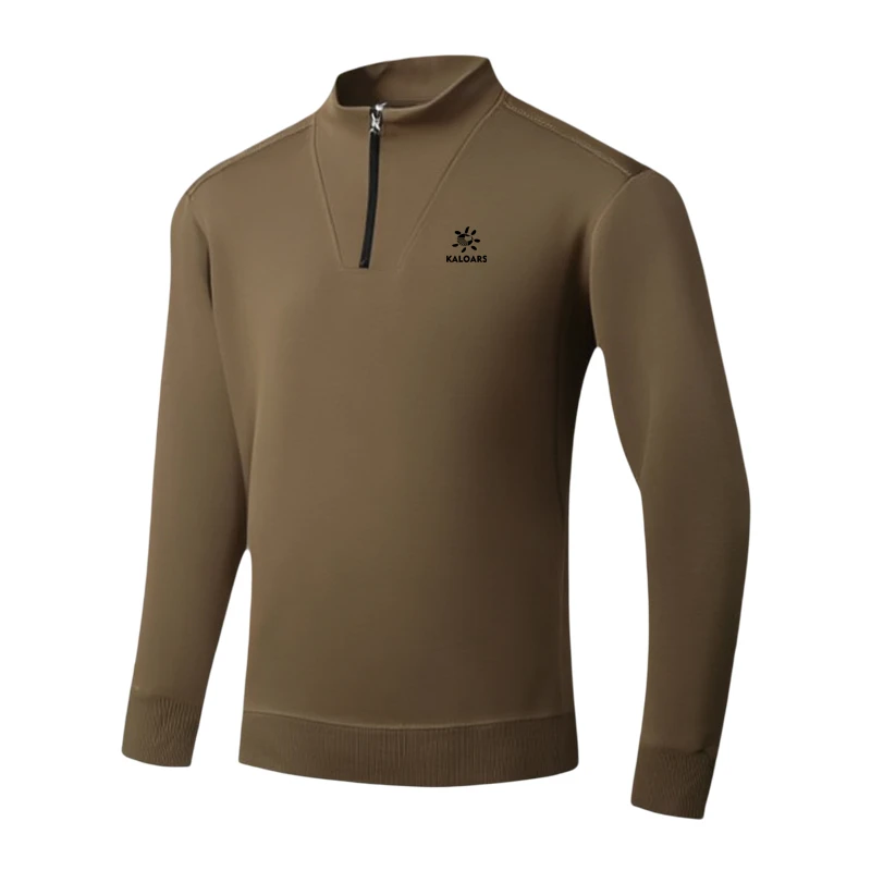 6奥莱半拉链卫衣男式春秋季2025新款长袖t恤立领休闲商务套上衣