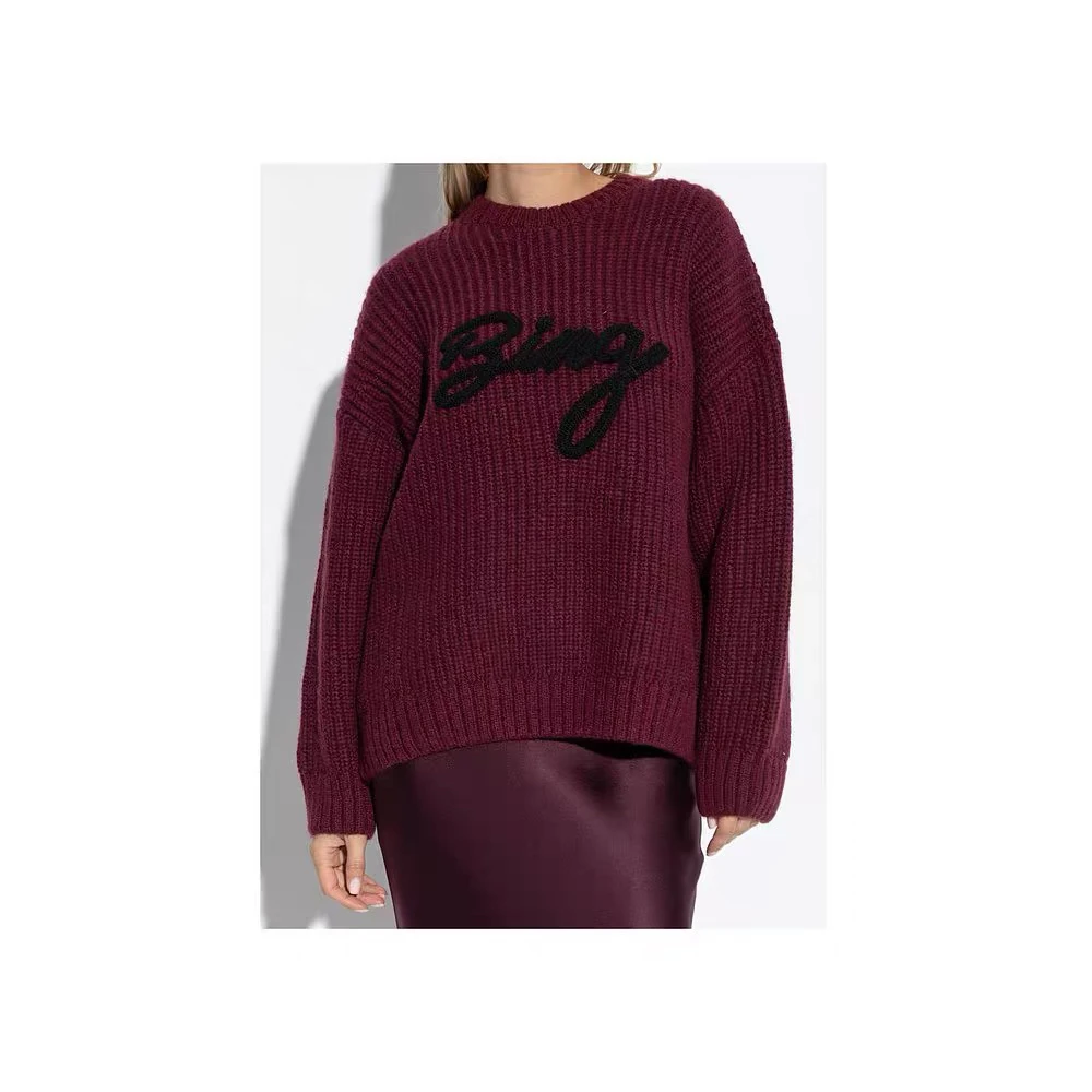 SOLSOL买手店ANIME BING设计师品牌25SS新品刺绣羊毛针织宽松毛衣