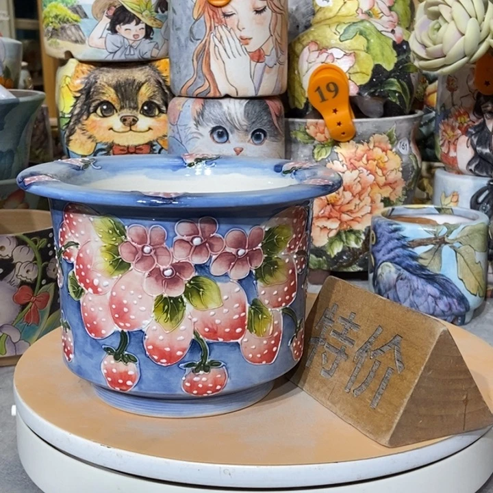 红陶景德镇艺术手绘作品