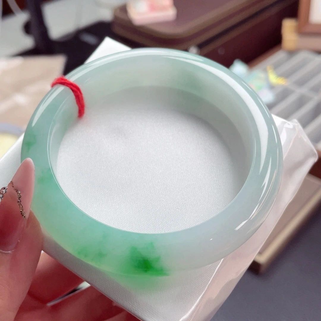 未镶嵌手镯翡翠58.2阳春白雪 点翠值千金