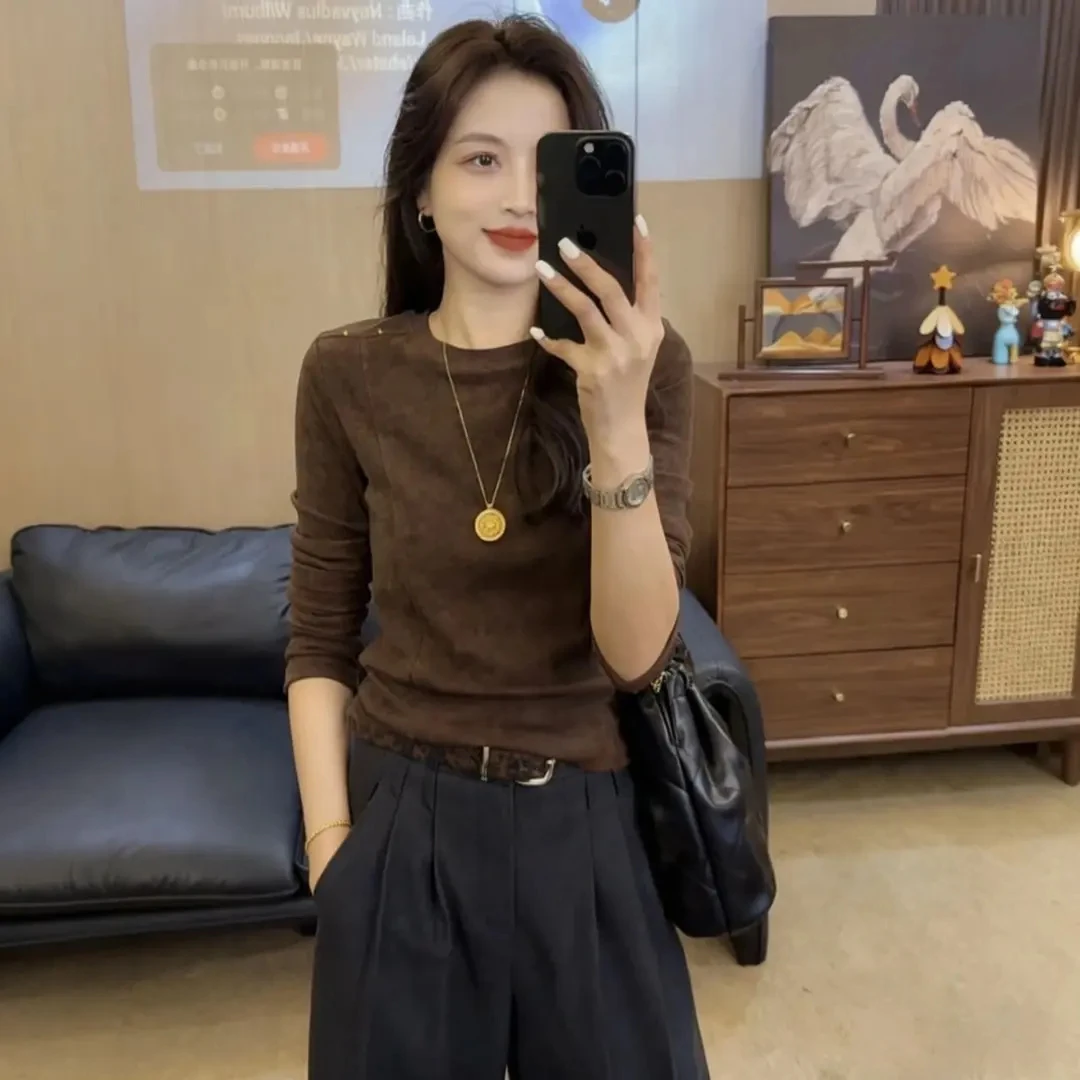 【6-8运补】韩版2025新款秋季气质显瘦上衣辣妹经典气质修腰小上衣