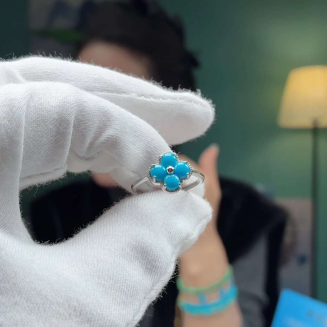 绿松石银S925镶嵌颈饰