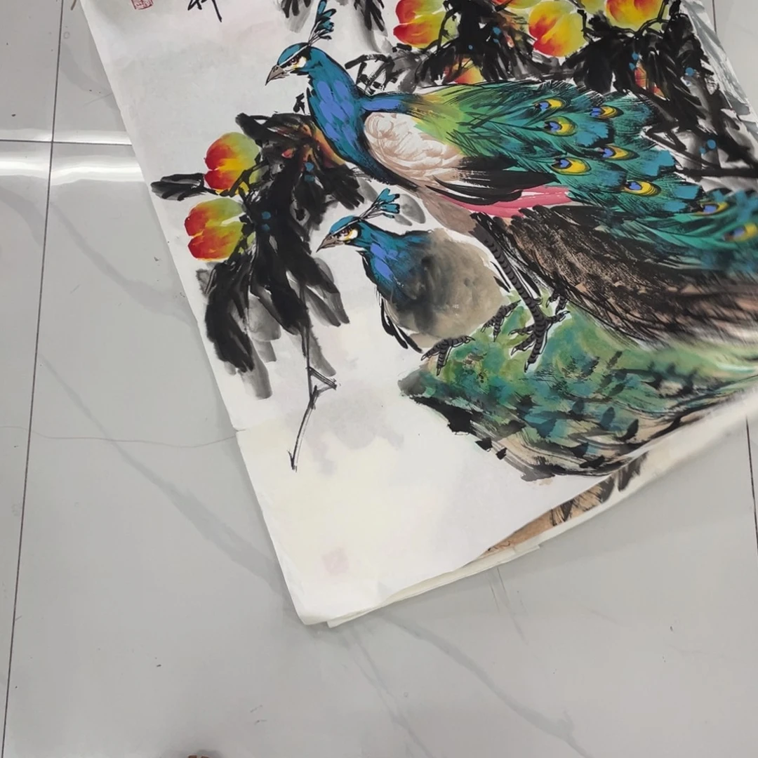 表***意国画王孝华老师绘画