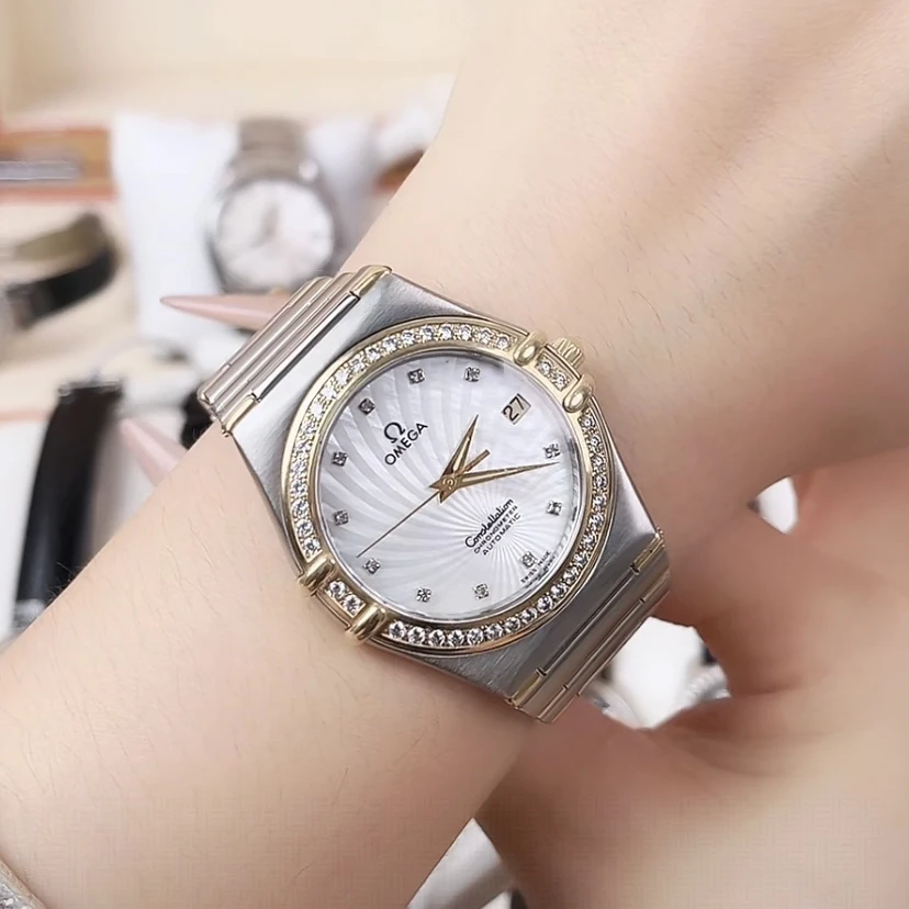 95新 Omega/欧米茄 07911/星座系列/自动机械/35盘/后镶钻盘