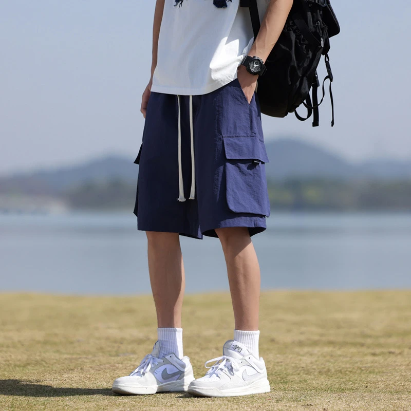 2025夏季新款速干清凉透工装大口袋休闲运动短裤机能M-8XL中裤