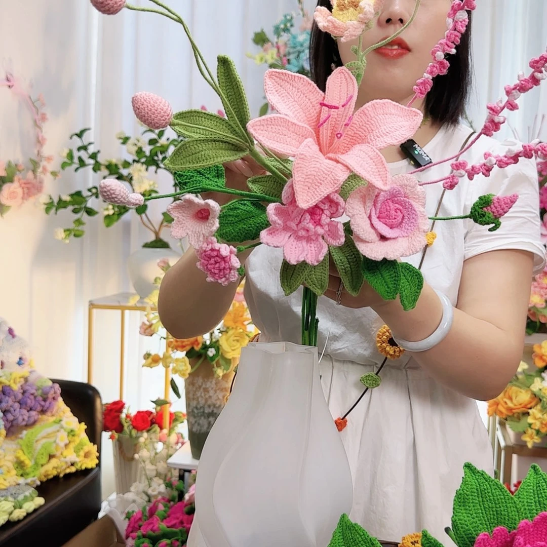 莱赛尔纤维棉手工钩织花