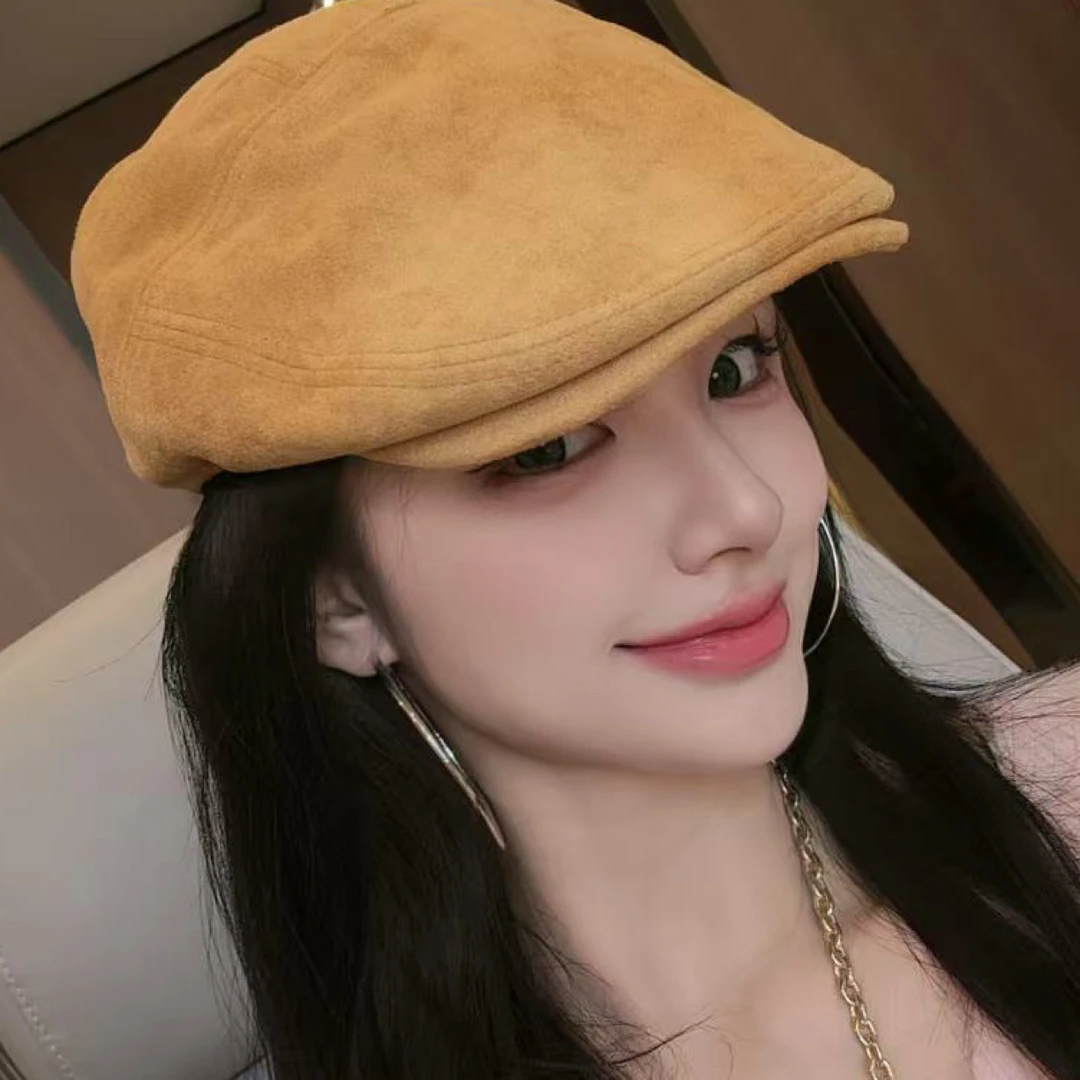 LIN小白 秋冬美拉德色系 贝雷帽