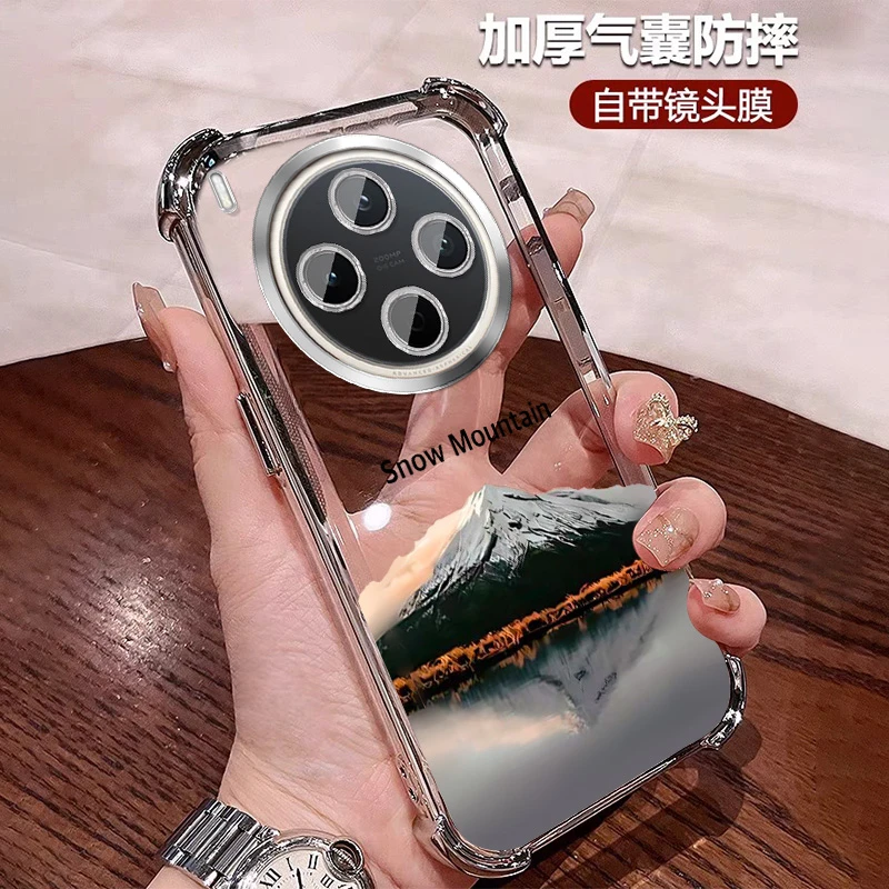 潮牌山峰适用VIVOY500PRO手机壳四角防摔套透明全包带镜头膜男士