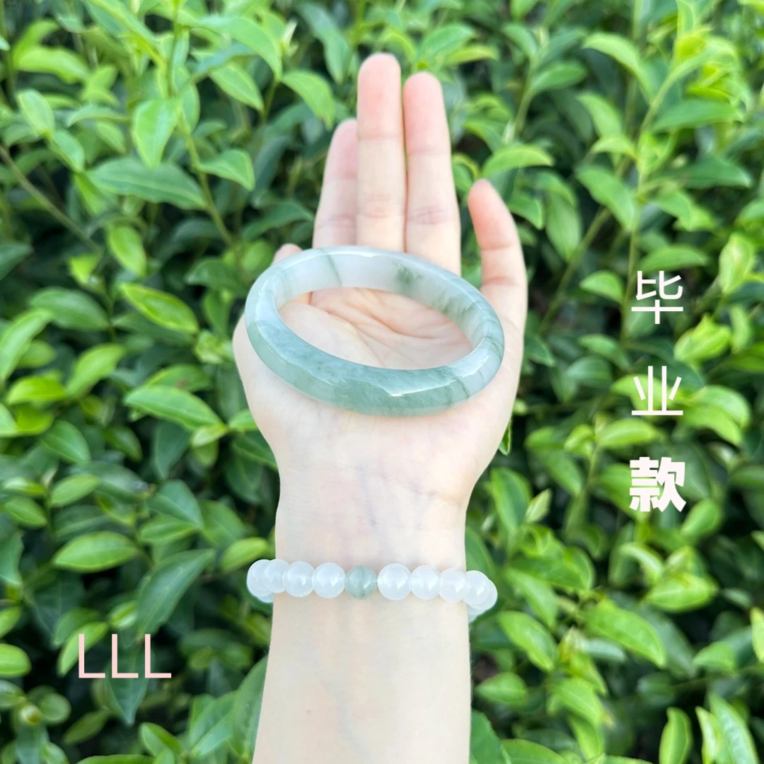非金属布艺手镯 新疆玉石天山翠毕业款聚宝盆半山水双耳翠晕染