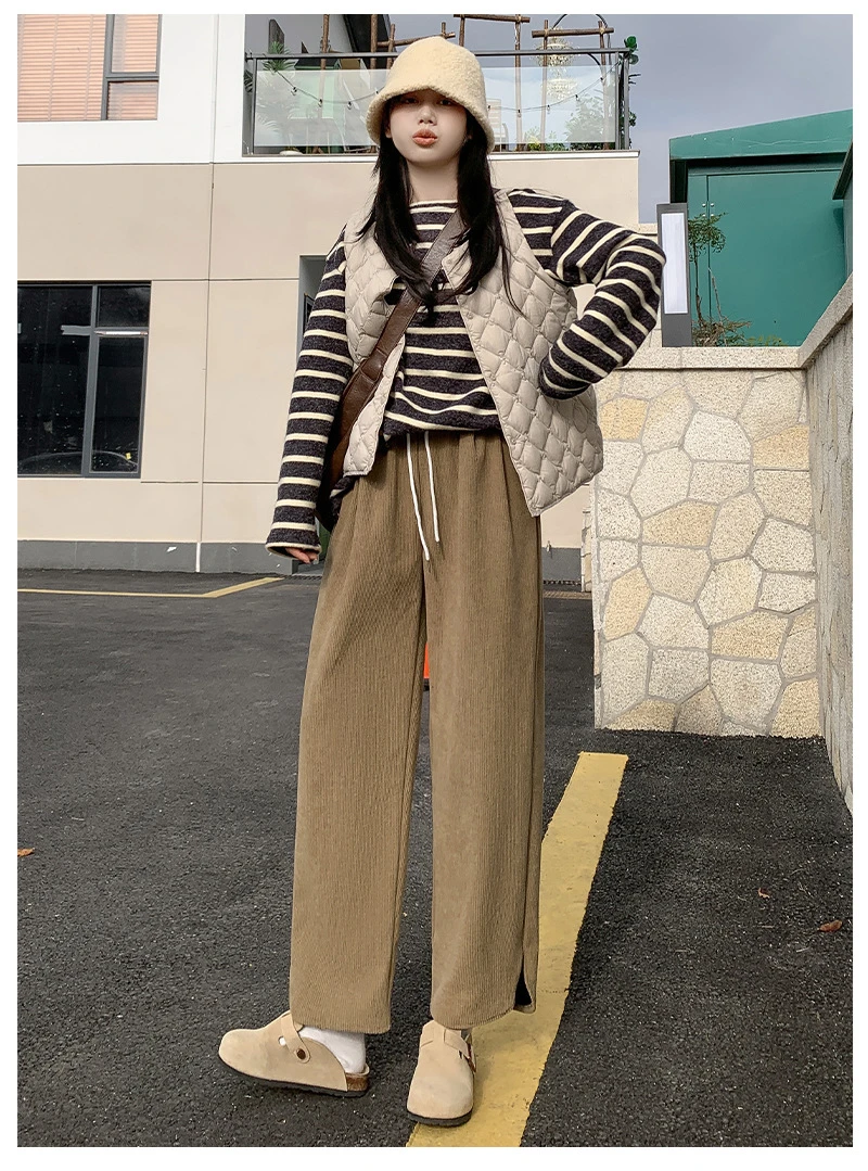 休闲百搭秋冬日常默认磨损瑕疵款通勤毛呢裤