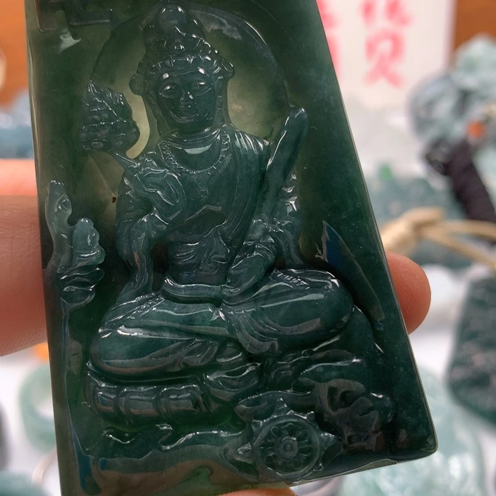 翡翠颈饰未镶嵌保真天然A货翡翠