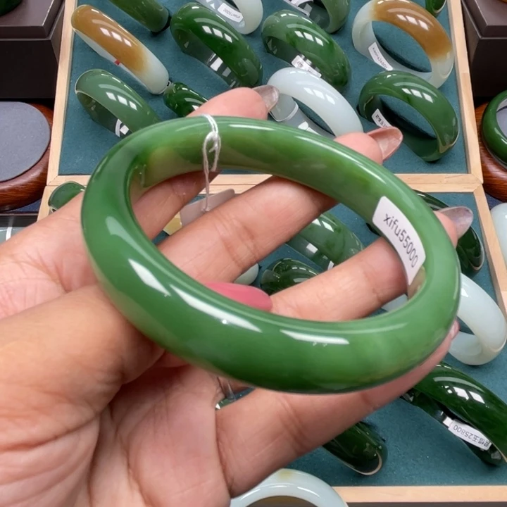 未镶嵌手镯和田玉（碧玉）63圈口