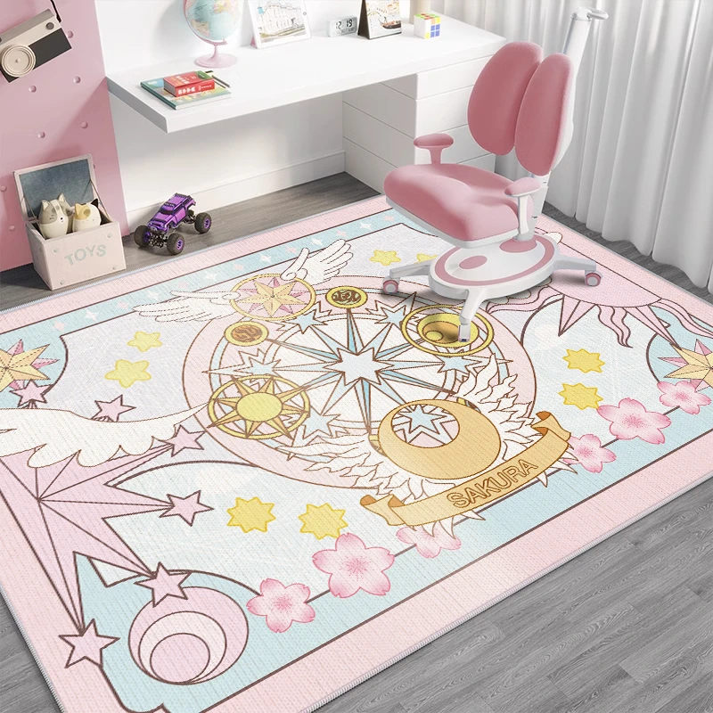 魔法阵圈绒地毯超大方形地垫儿童房间卧室客厅电竞房床边毯好打理