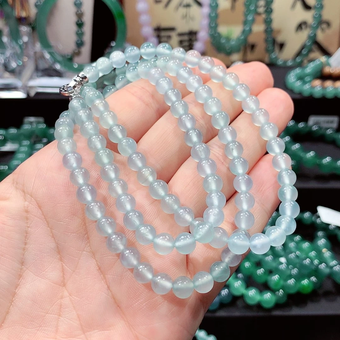 莫***霸翡翠未镶嵌手链卡6.2