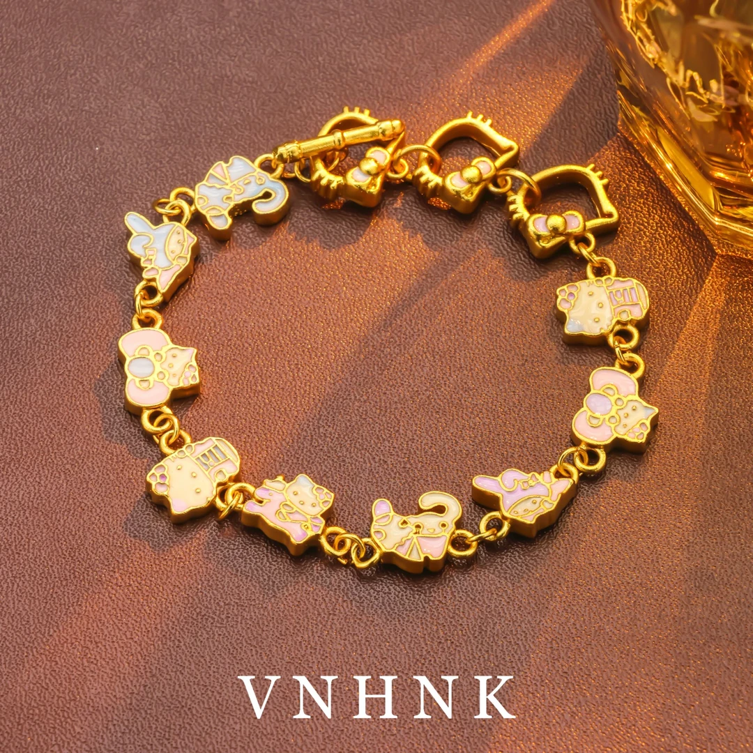 铜合金合成锆石手链 美可儿   M669  金色（20cm）时尚简约手链预售