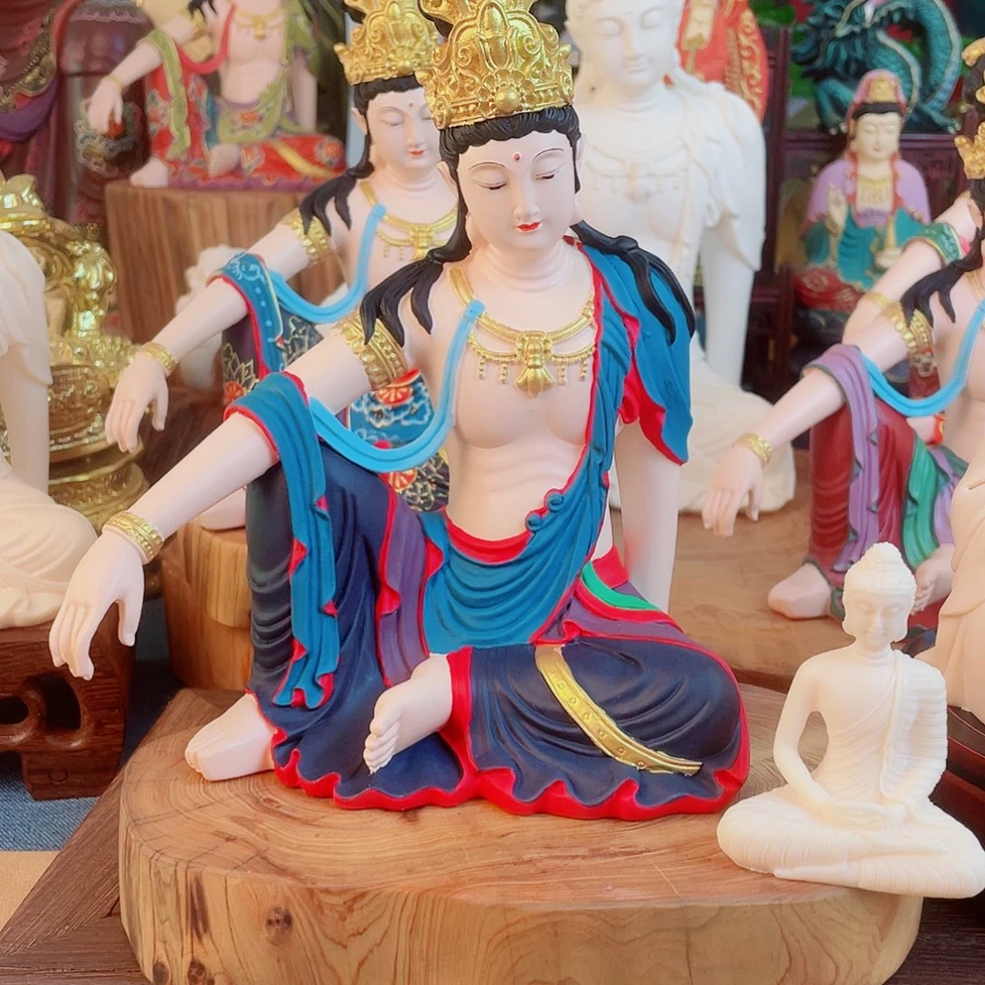 一***歌石材自在观音摆件