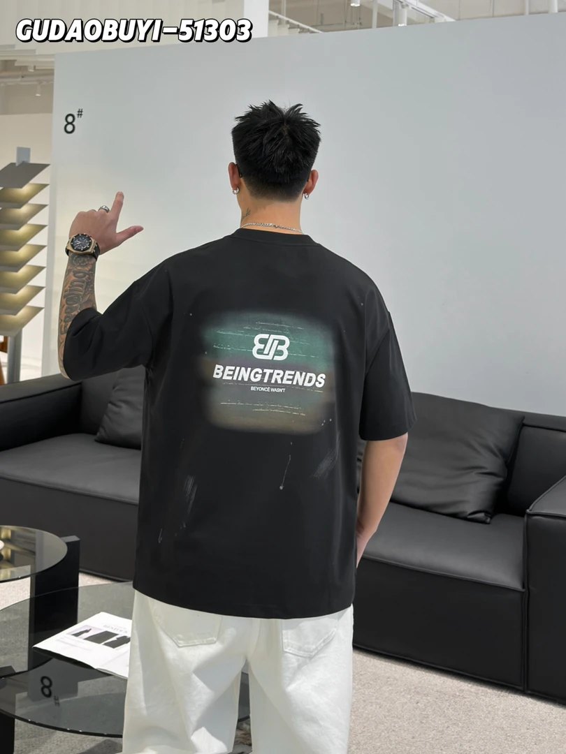 【夏季】新款男女同款时尚BB字母短袖T恤51303