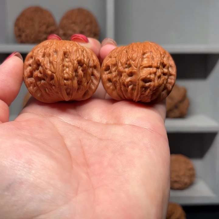 菩***树文玩核桃把件41 全品无修蝴蝶磨