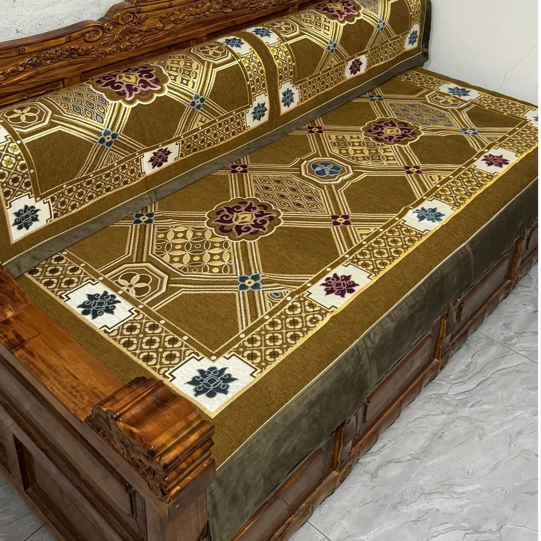 藏式卡垫沙发垫藏式床用民族风格 锦缎纹